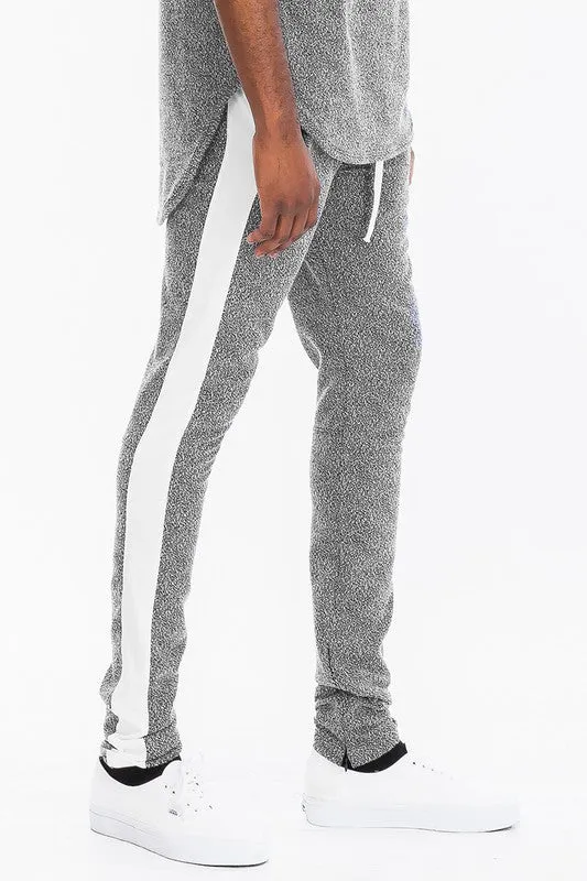 Men's Static Print Fabric Track Pants