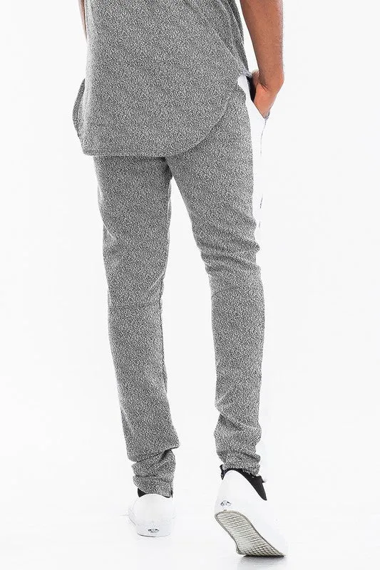 Men's Static Print Fabric Track Pants