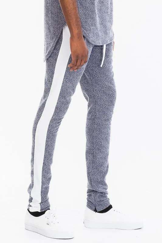 Men's Static Print Fabric Track Pants