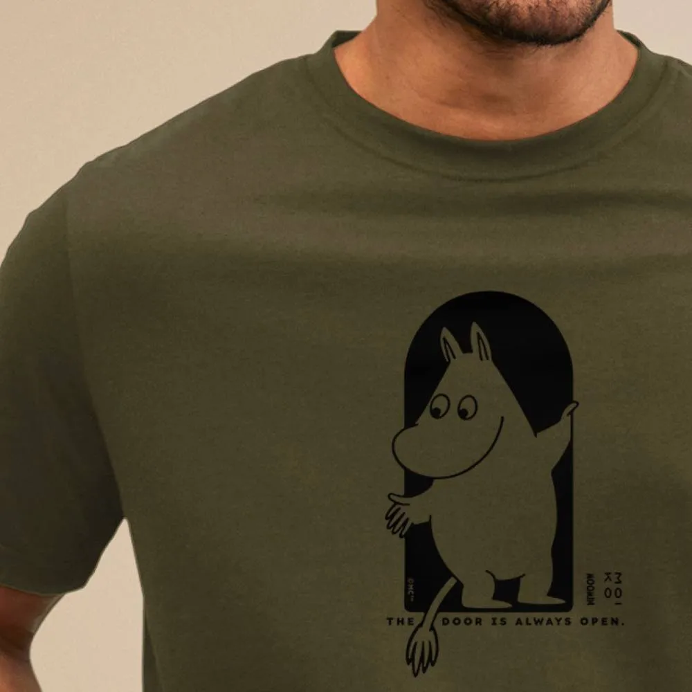 Moomintroll Doorstep T-Shirt Khaki - Moiko
