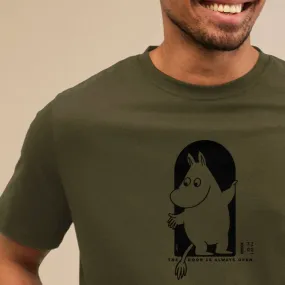 Moomintroll Doorstep T-Shirt Khaki - Moiko