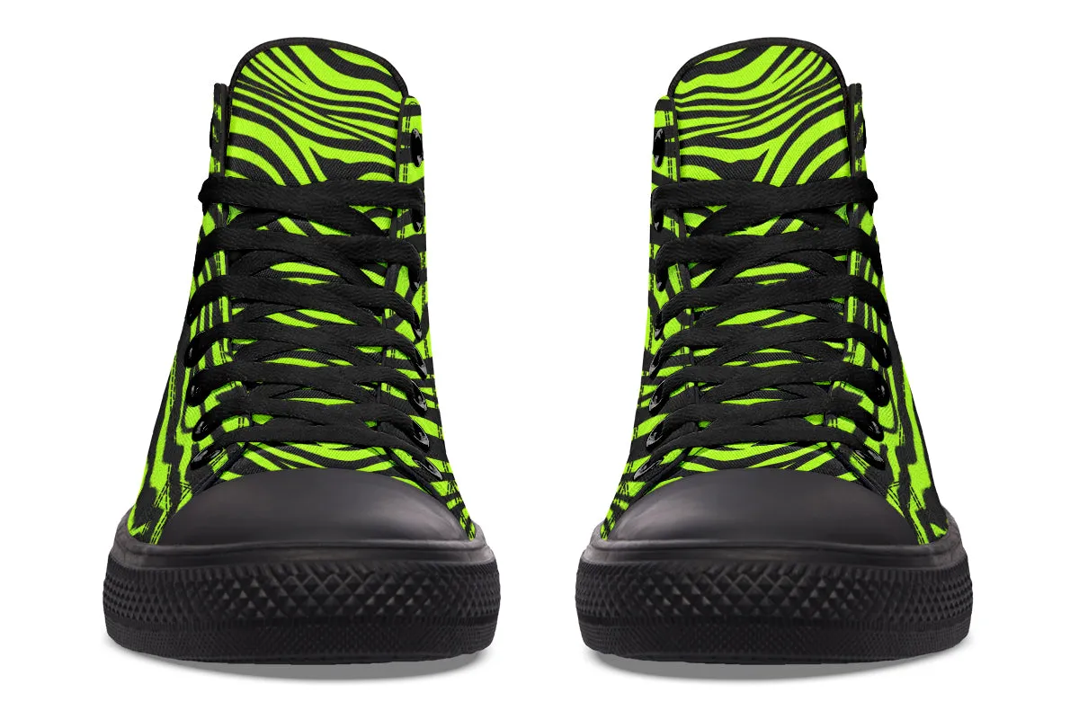 Neon Zebra High Tops