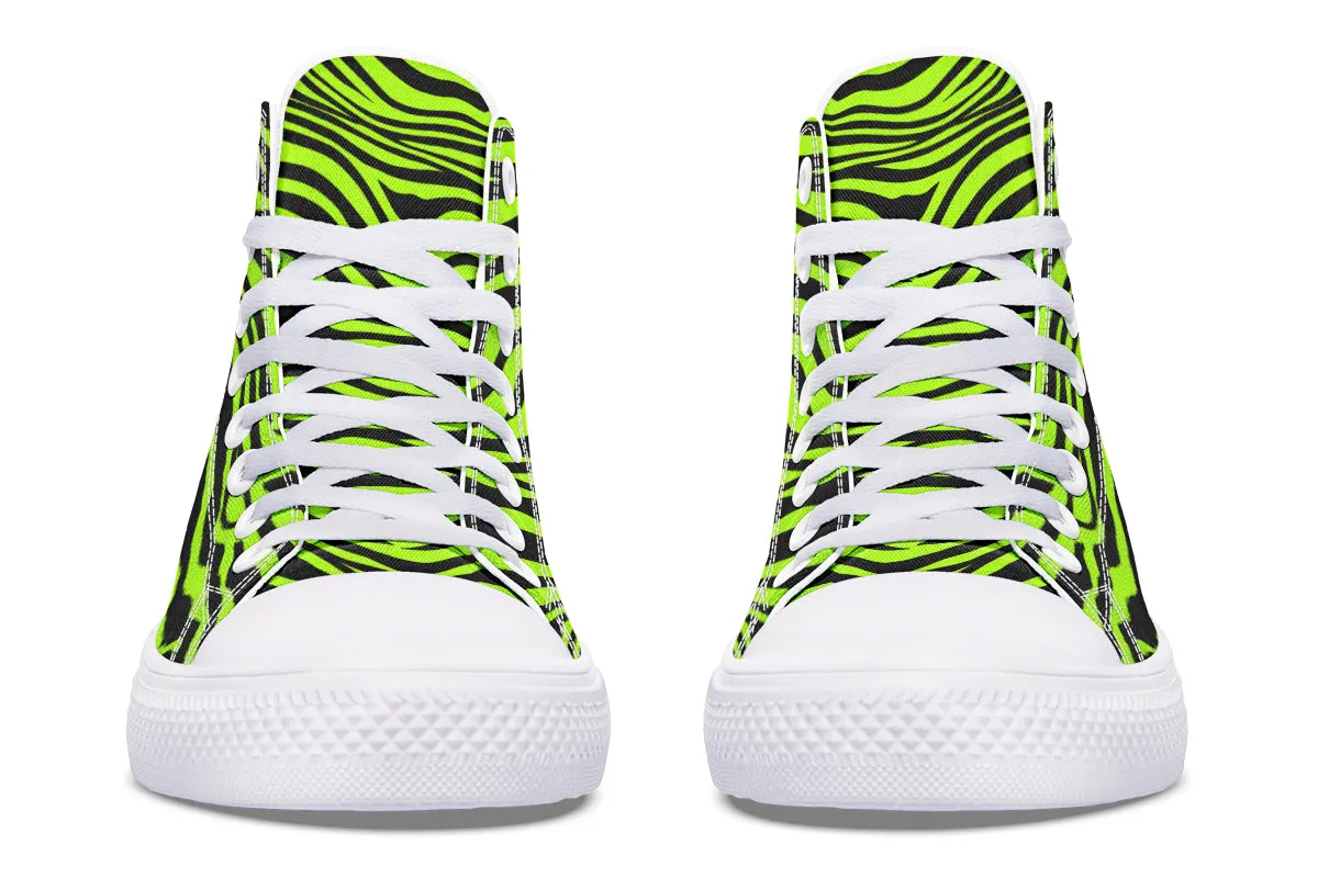 Neon Zebra High Tops