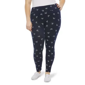 New with tags! George Plus Women's Fitted Leggings, Palm Tree Print, Sz 2X!