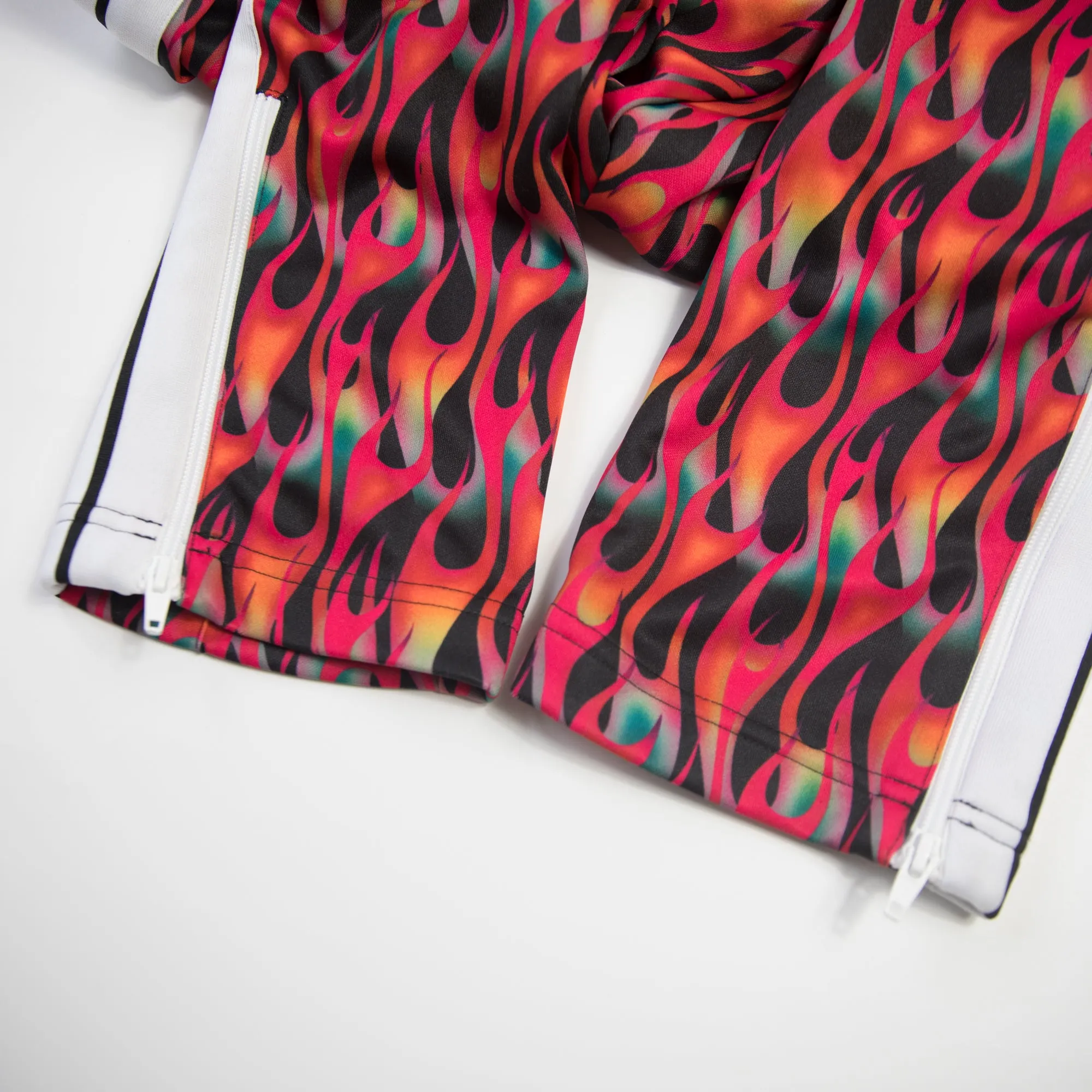 Palm Angels Flame Print Trackpants (Large / USED)