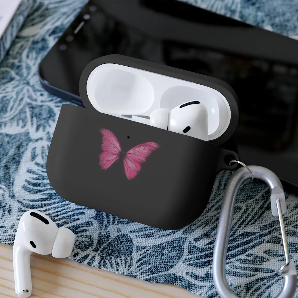 Pink Butterfly AirPods and AirPods Pro Case Cover
