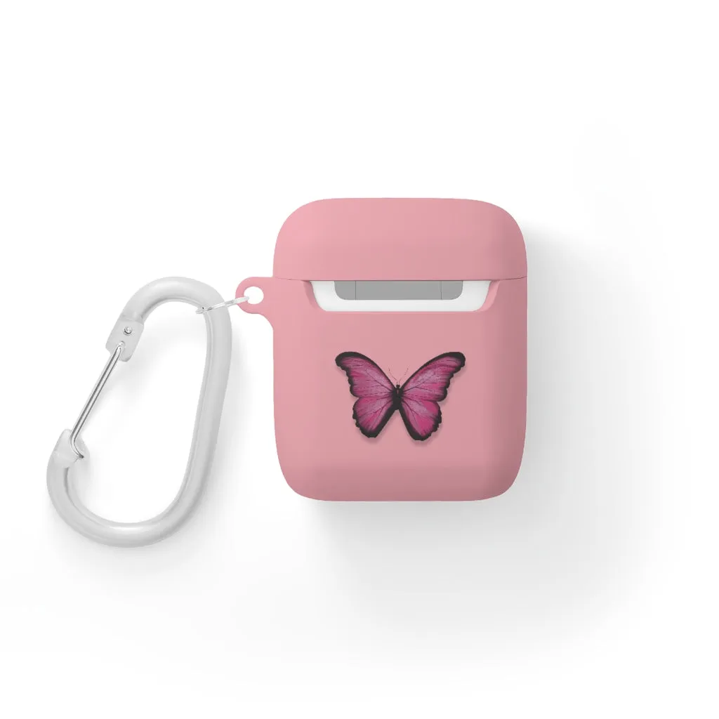Pink Butterfly AirPods and AirPods Pro Case Cover