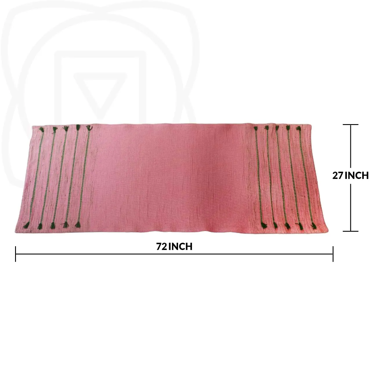Pink Cotton Handloom Mat