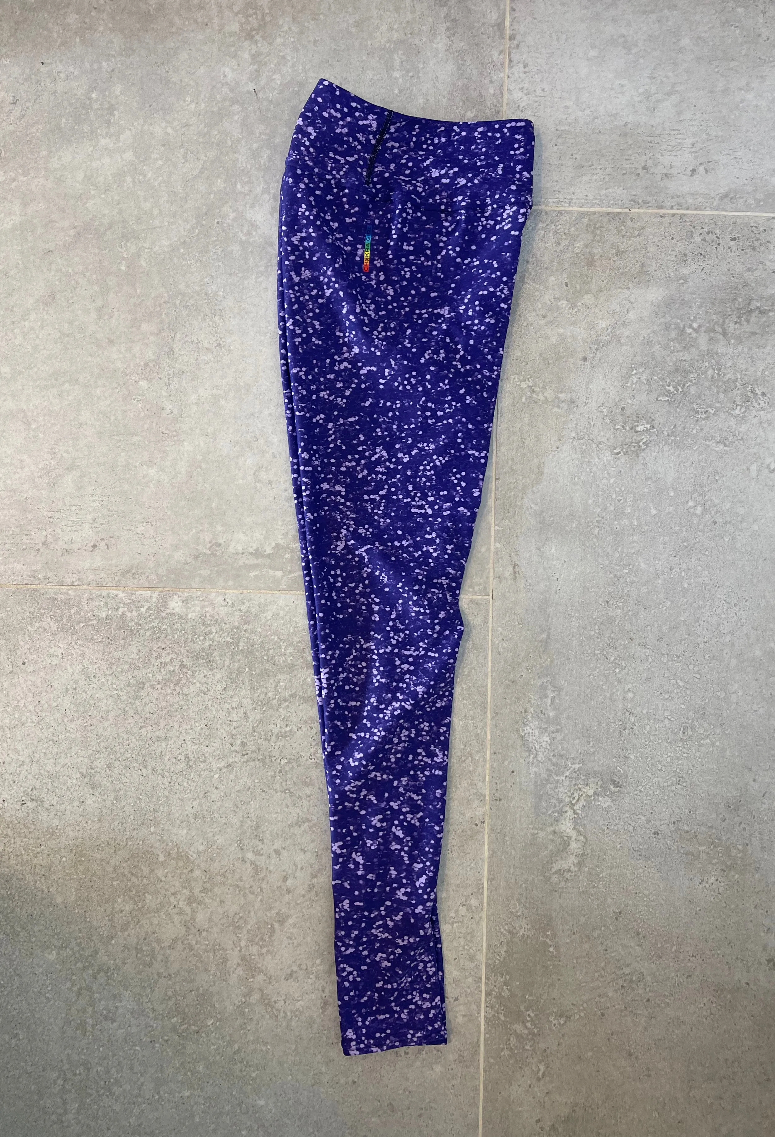 Purple Glitter High Waist Yoga Leggings