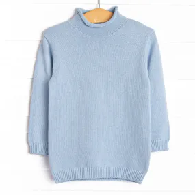 Rolled Neck Sweater, Blue