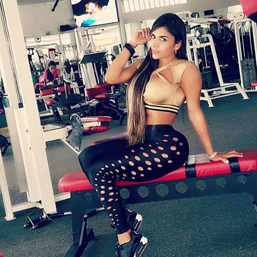 Round Hole Sexy Women Leggings