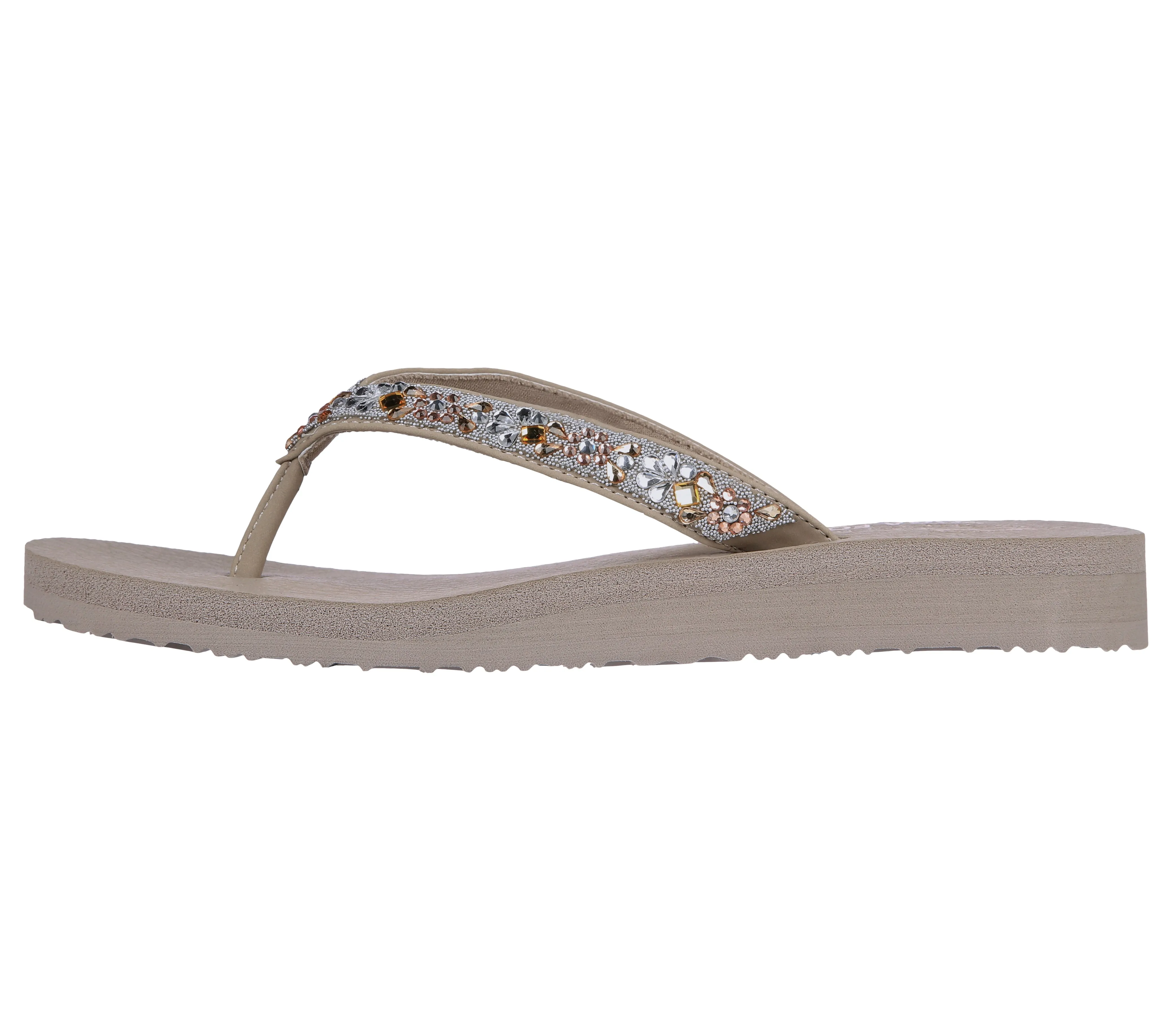 Skechers Meditation- Garden Bliss 119283/TPE Taupe Womens Summer Flip Flop Sandals