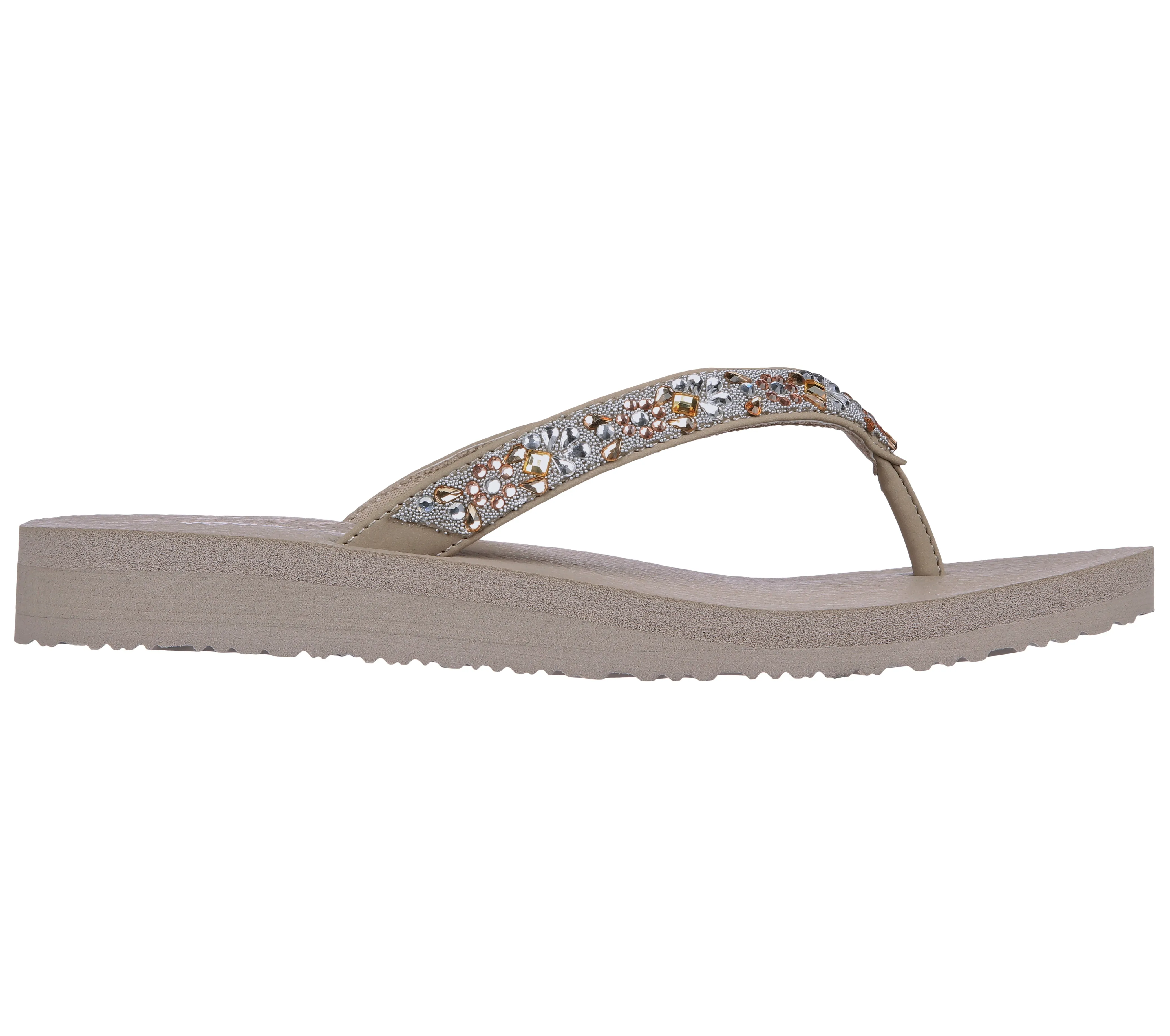 Skechers Meditation- Garden Bliss 119283/TPE Taupe Womens Summer Flip Flop Sandals