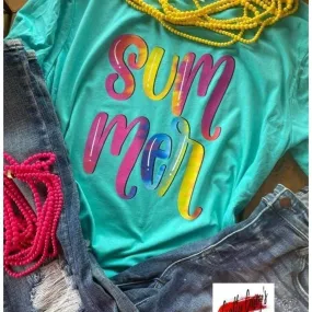 Summer - Tie Dye Retro-  Unisex T-shirts