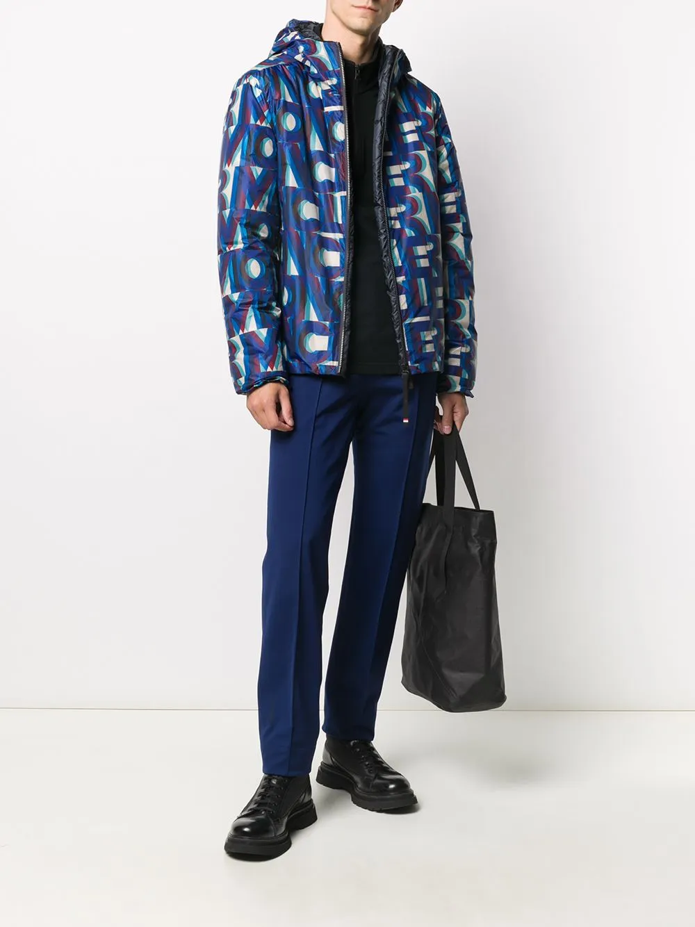 Tapered Piped-Trim Track Pants