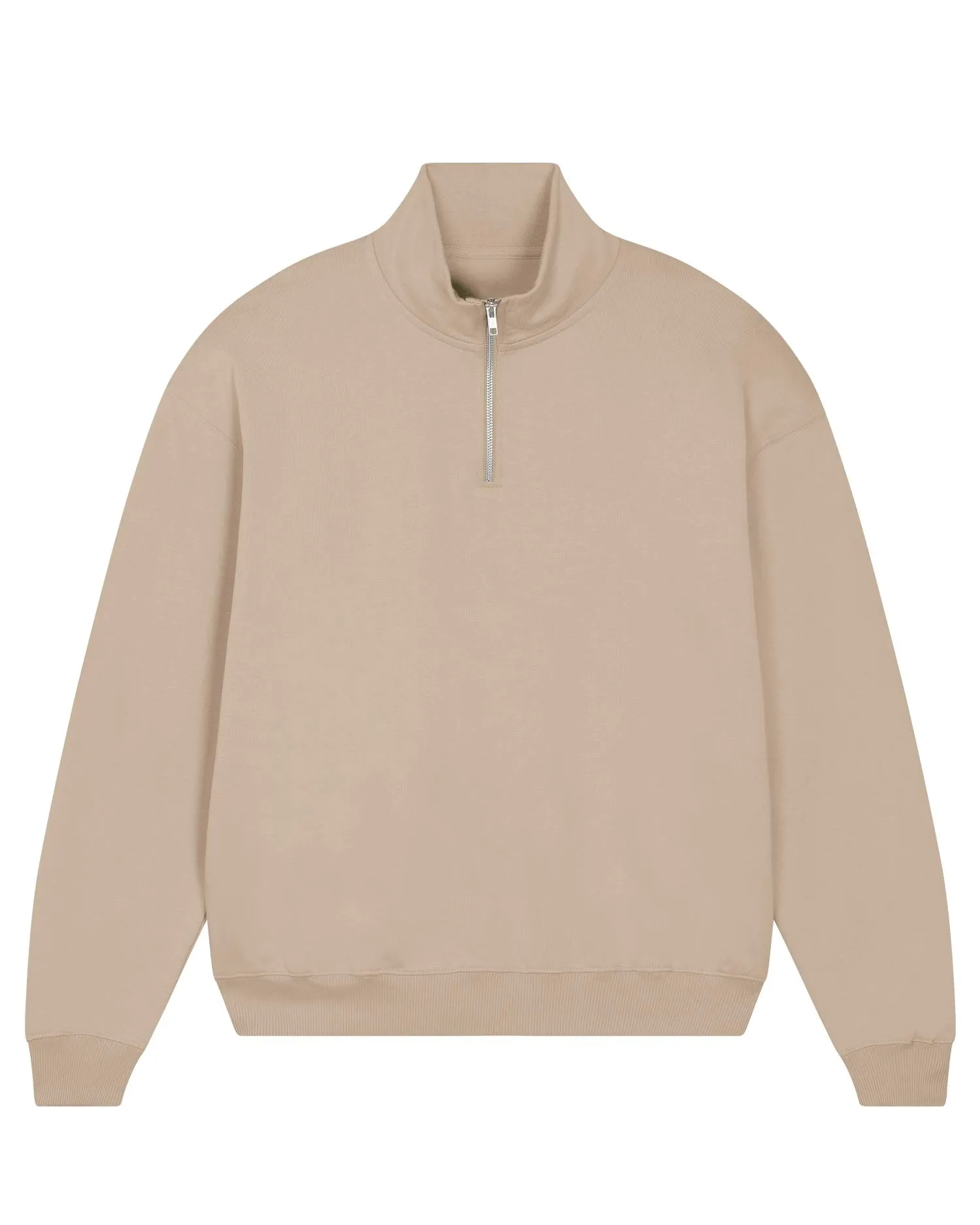 Unisex Organic Cotton Quarter Zip Crewnecks  Sweatshirt 400 G/M² | Miller Dry STSU795