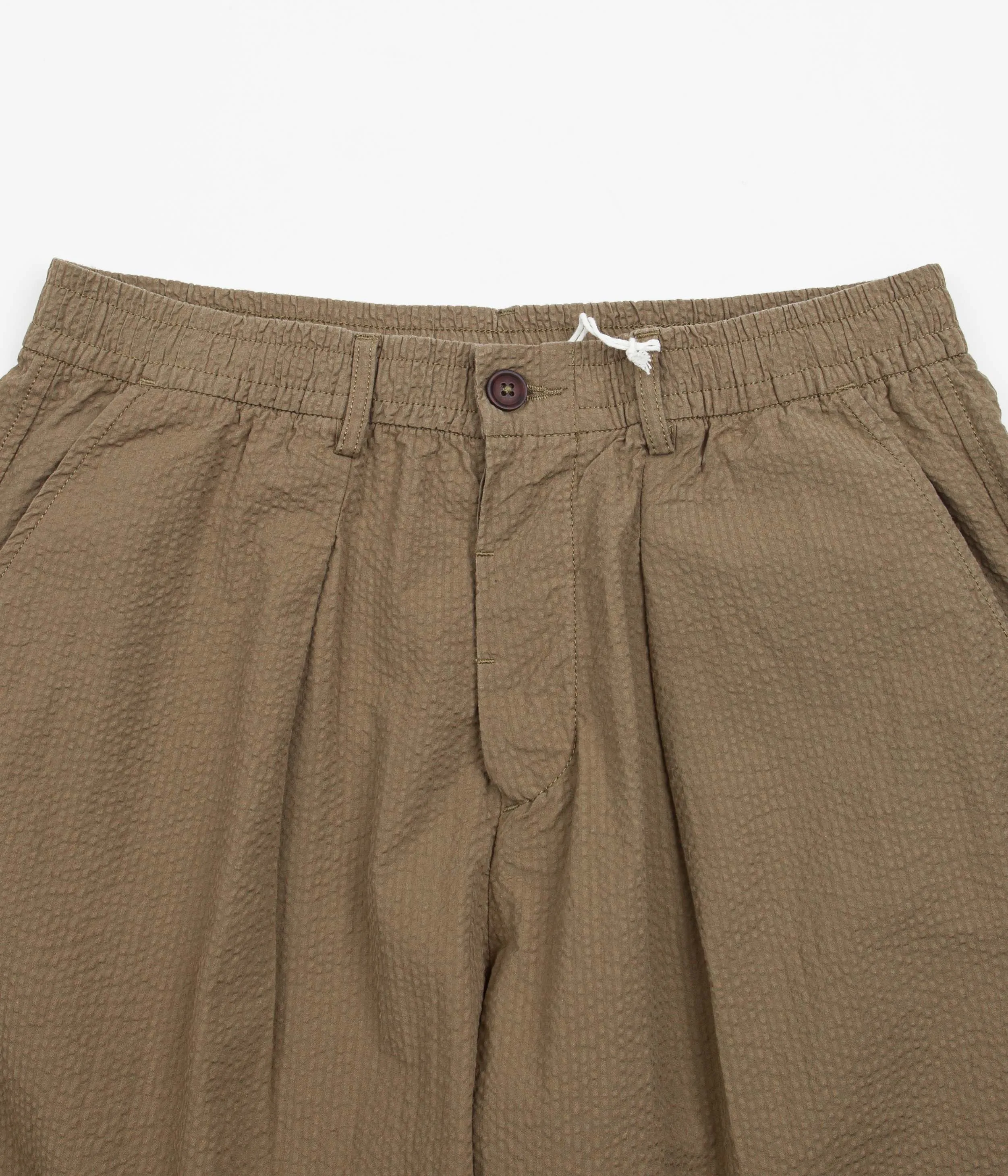 Universal Works Pleated Track Pants - Olive