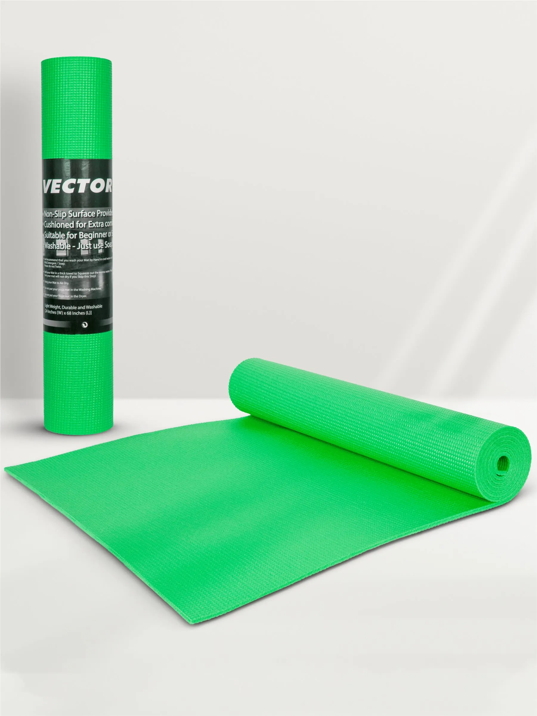 VECTOR X Non-Toxic Phthalate Free Best Quality and Anti slip PVC Eco Friendly 4 mm Yoga Mat (Green)