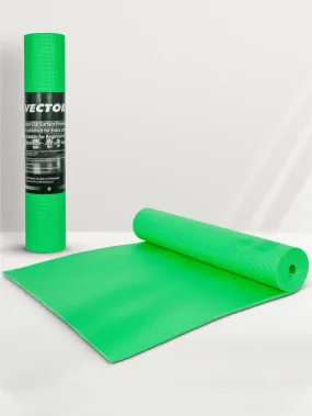 VECTOR X Non-Toxic Phthalate Free Best Quality and Anti slip PVC Eco Friendly 4 mm Yoga Mat (Green)