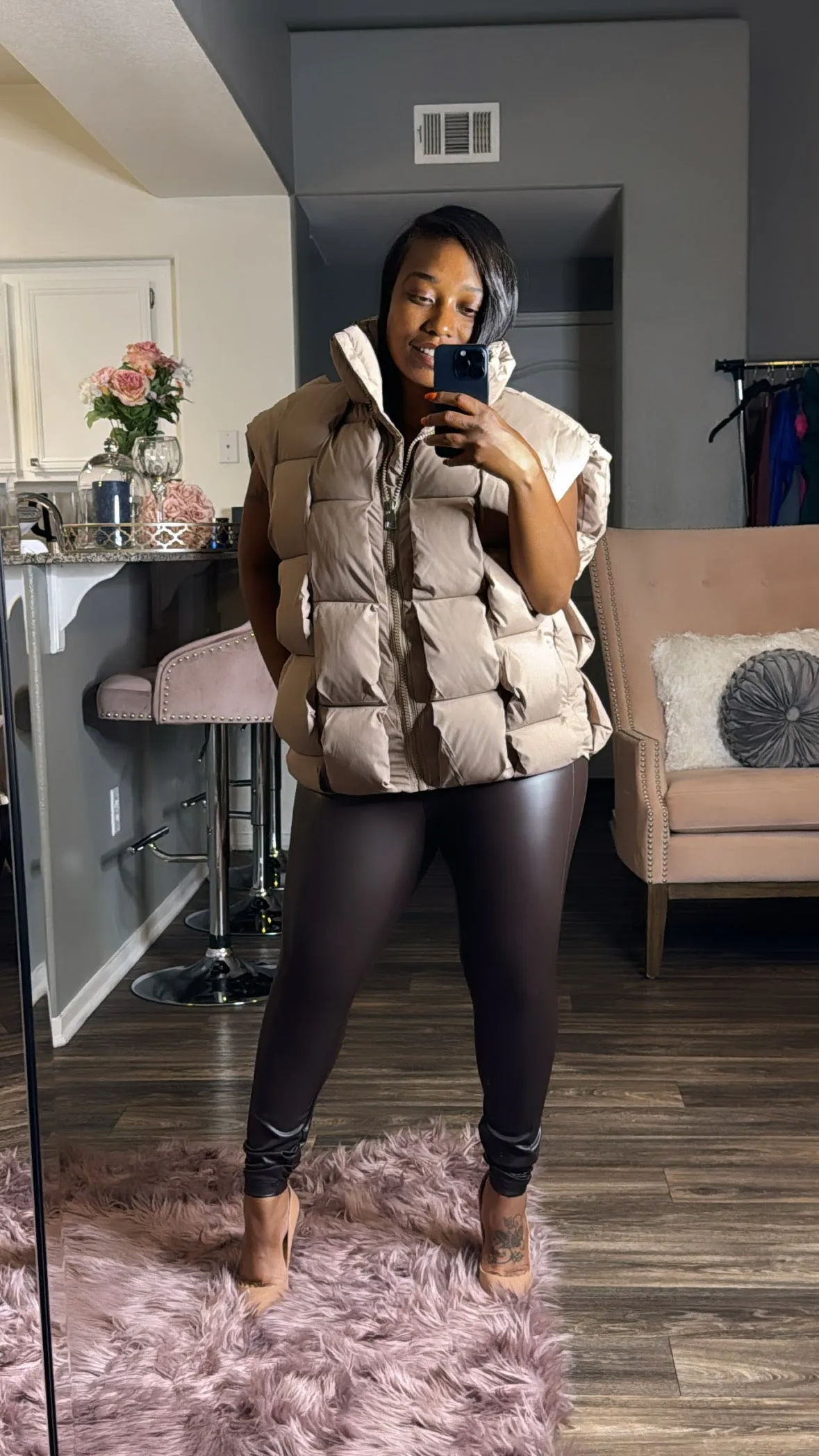Vegan Leather Leggings (Chocolate)
