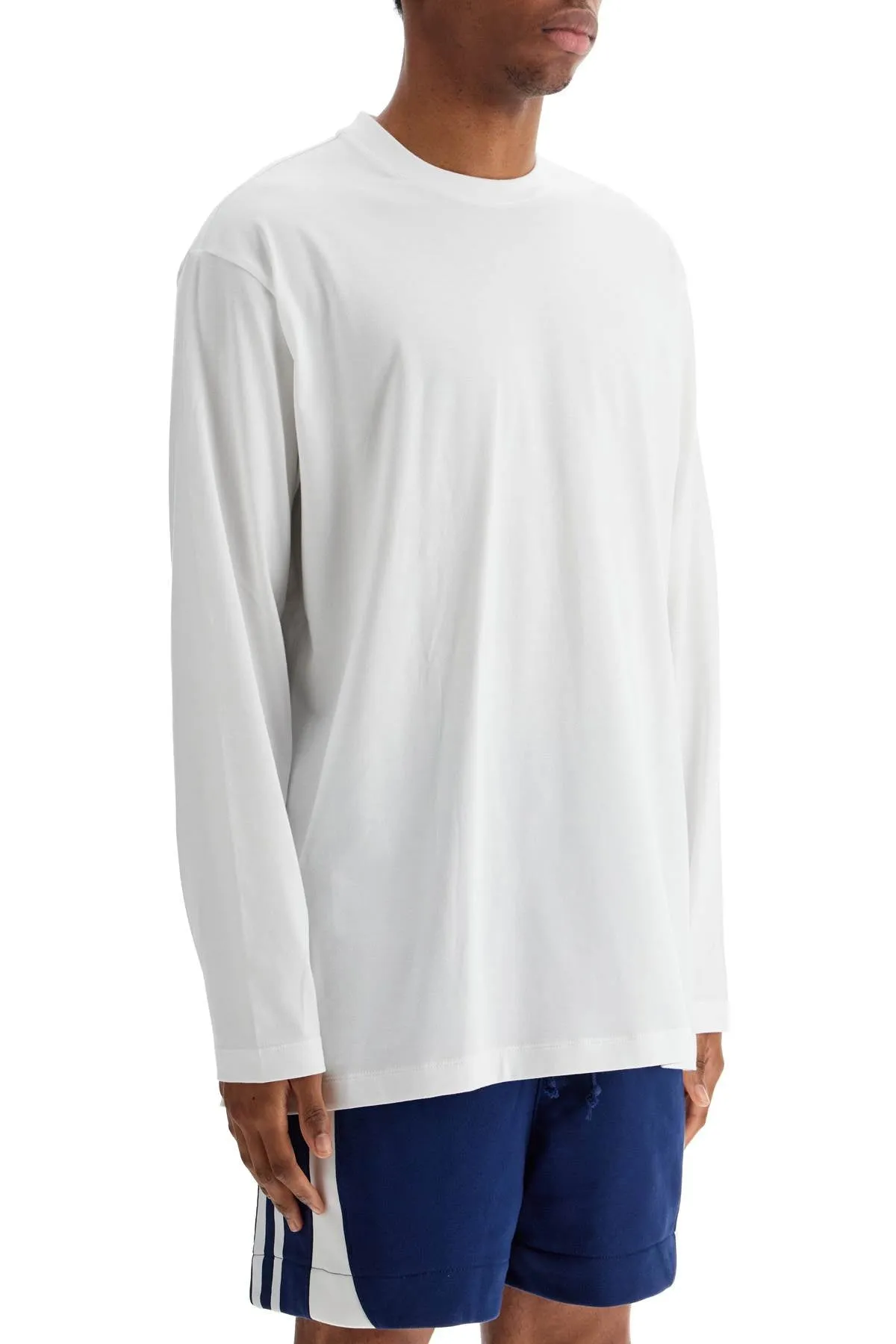 white cotton t-shirt with graphic print JM3234 WHITE