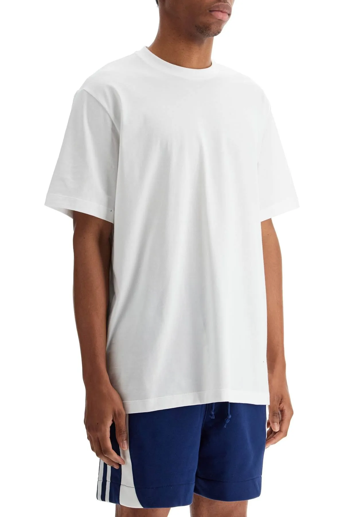 white cotton t-shirt with "uniform of the streets" print JM7815 WHITE