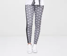White Printed Leggings