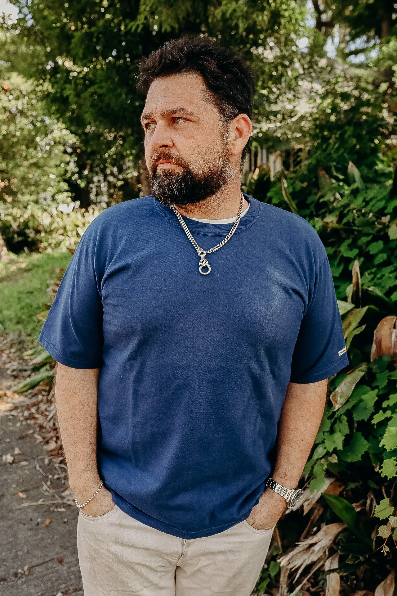 Wide body T-shirt- navy
