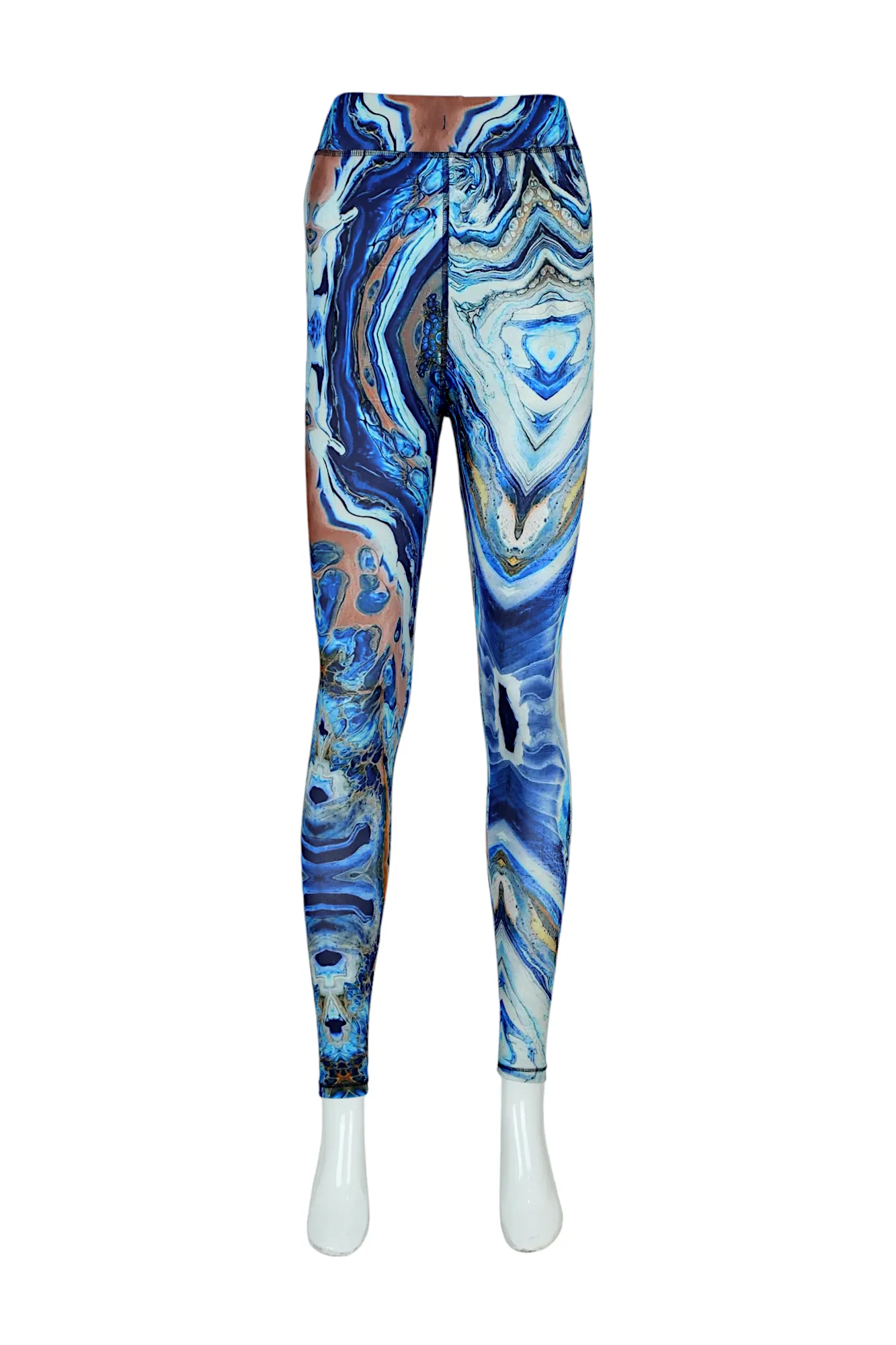 Women High-Rise Printed Leggings 80053 (BLUE)