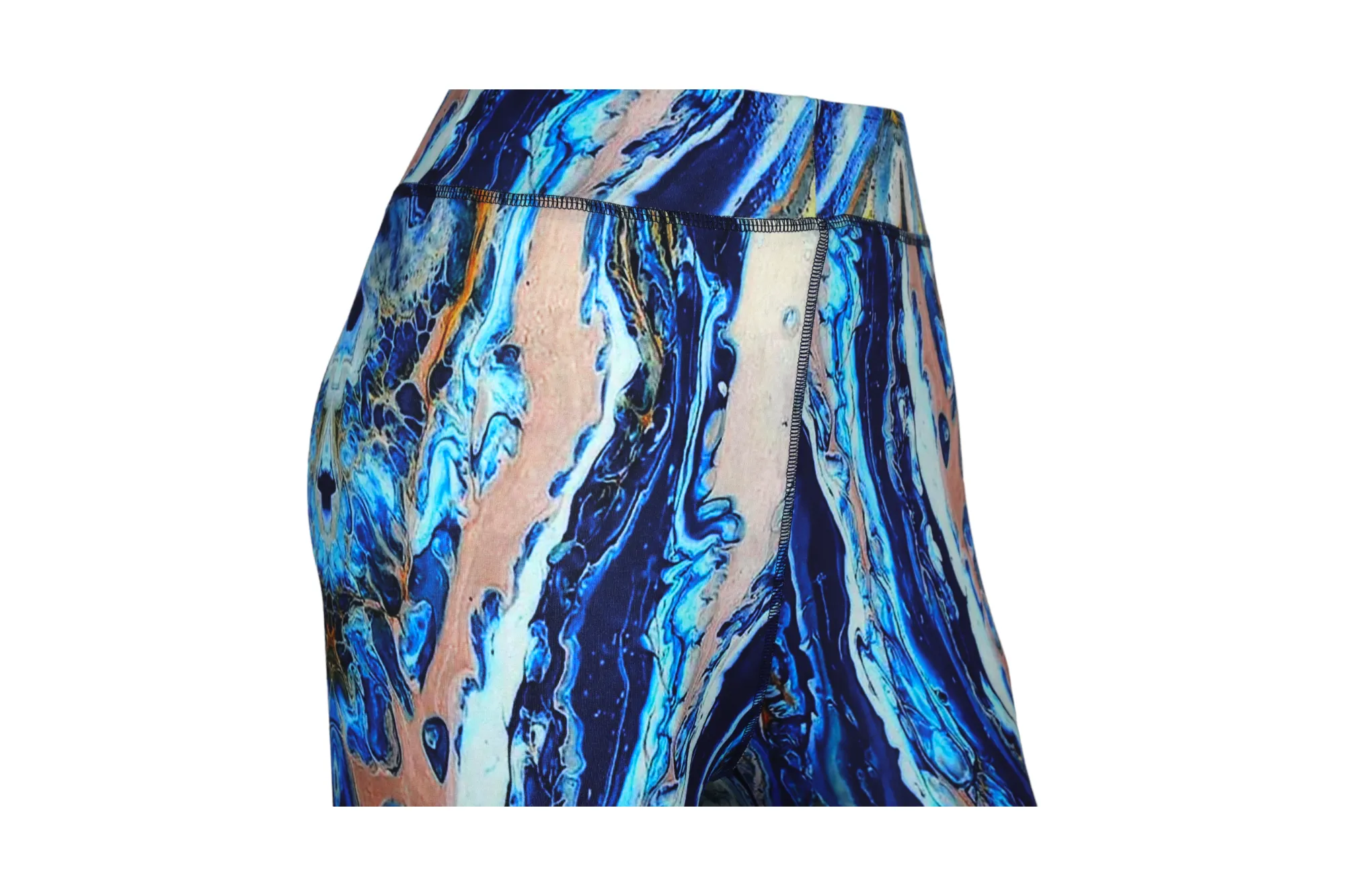Women High-Rise Printed Leggings 80053 (BLUE)
