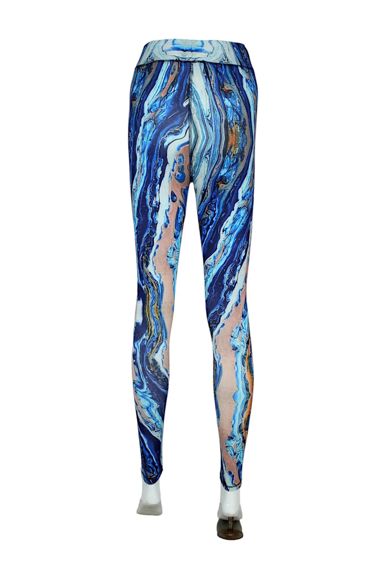 Women High-Rise Printed Leggings 80053 (BLUE)