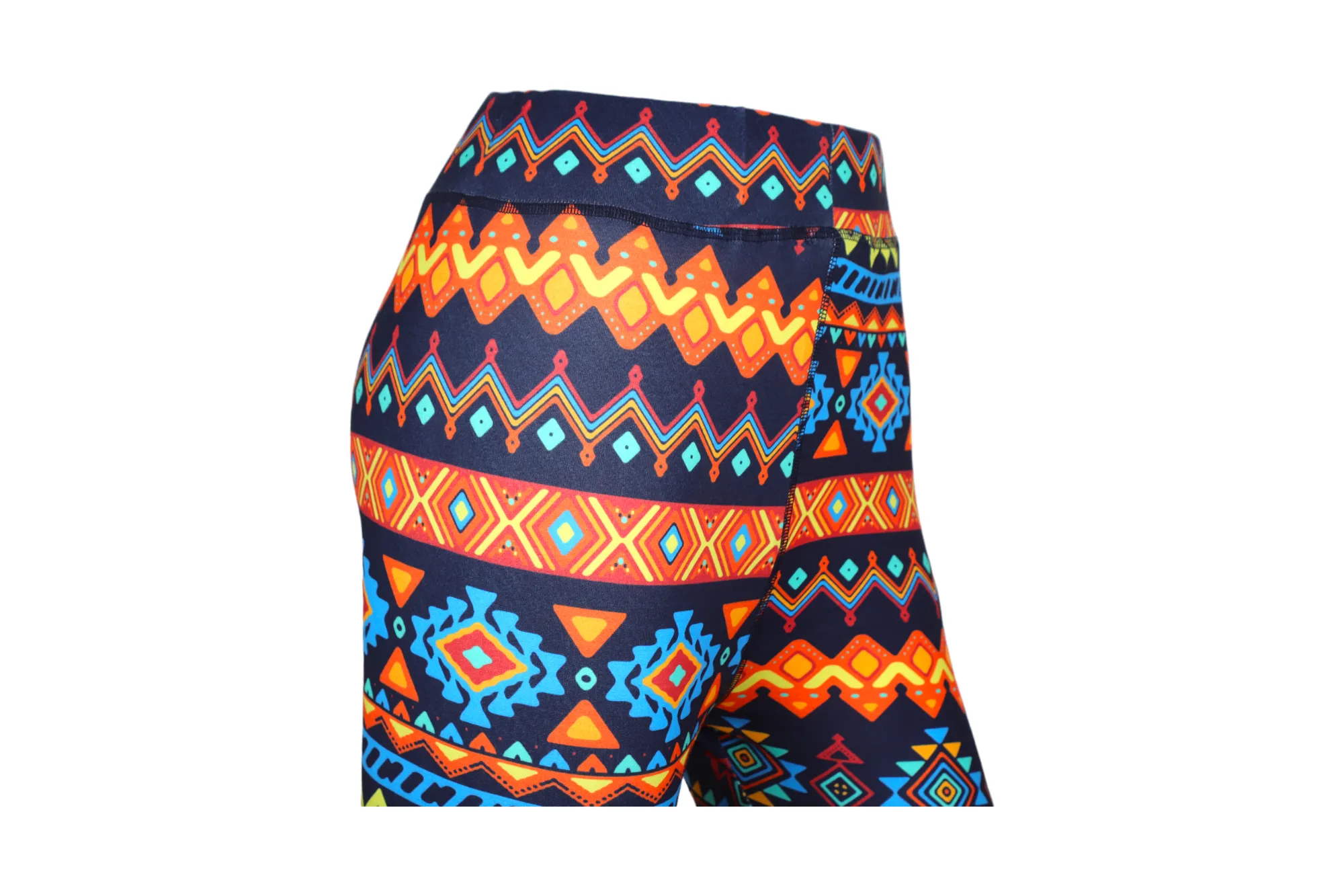 Women High-Rise Printed Leggings 80053 (ORANGE)