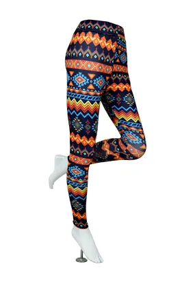 Women High-Rise Printed Leggings 80053 (ORANGE)