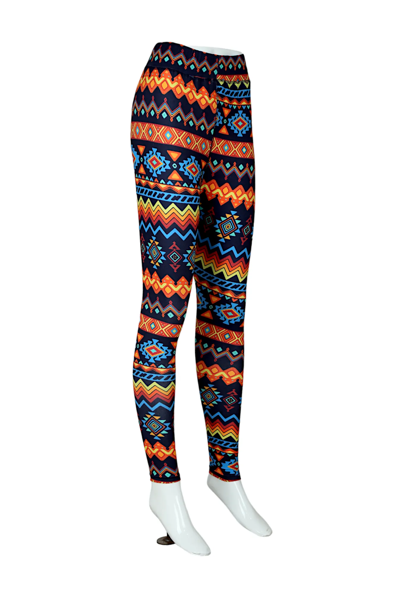 Women High-Rise Printed Leggings 80053 (ORANGE)