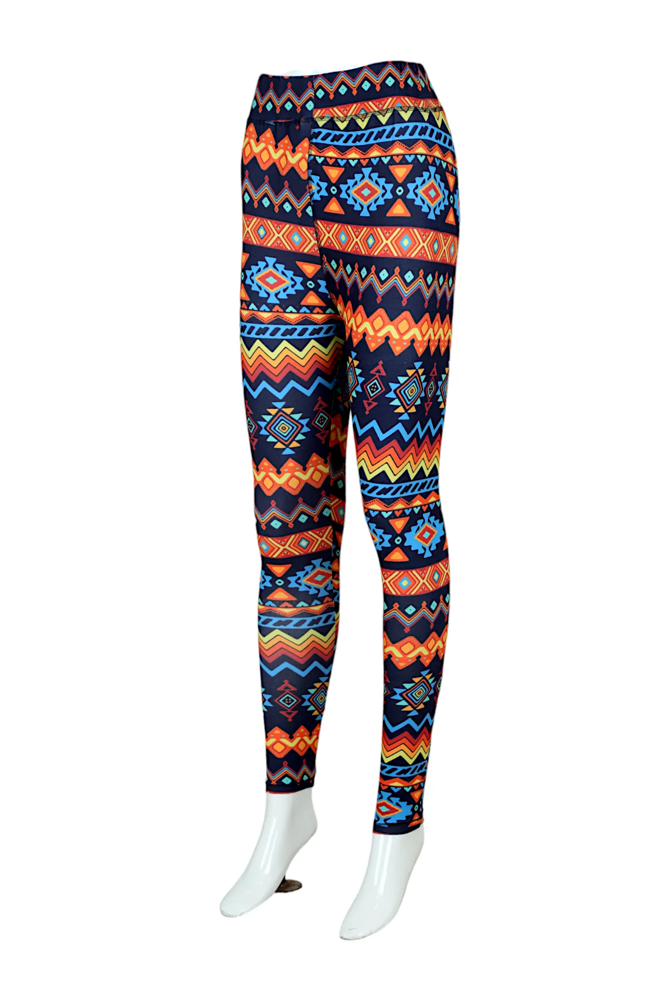 Women High-Rise Printed Leggings 80053 (ORANGE)