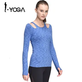 Women Yoga Tops Compression T-Shirt Running Tights Woman Long Sleeve Running Clothes Long Sleeve Yoga Tops with Bra