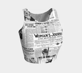 Women's Suffrage Newspaper Print Athletic Top