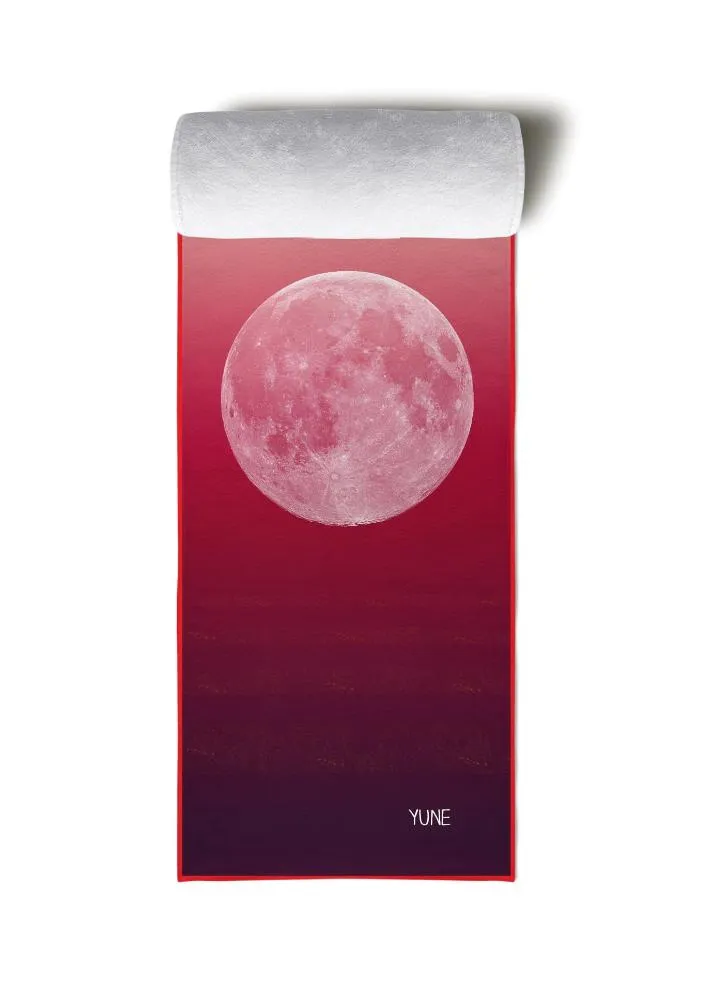 Yoga Towel | Non Slip Silicon Nubs | Absorbent Microfiber | Red | Yune Yoga | The Caliban