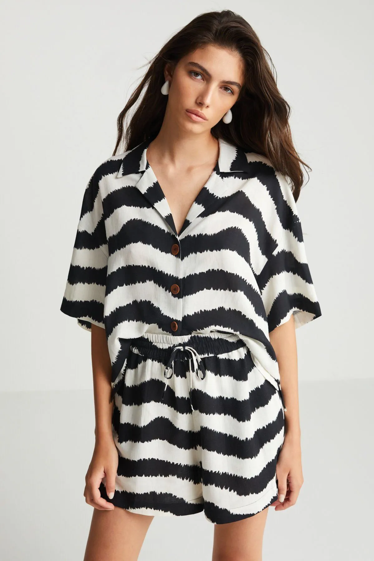 Zebra Print Multicolor Shorts