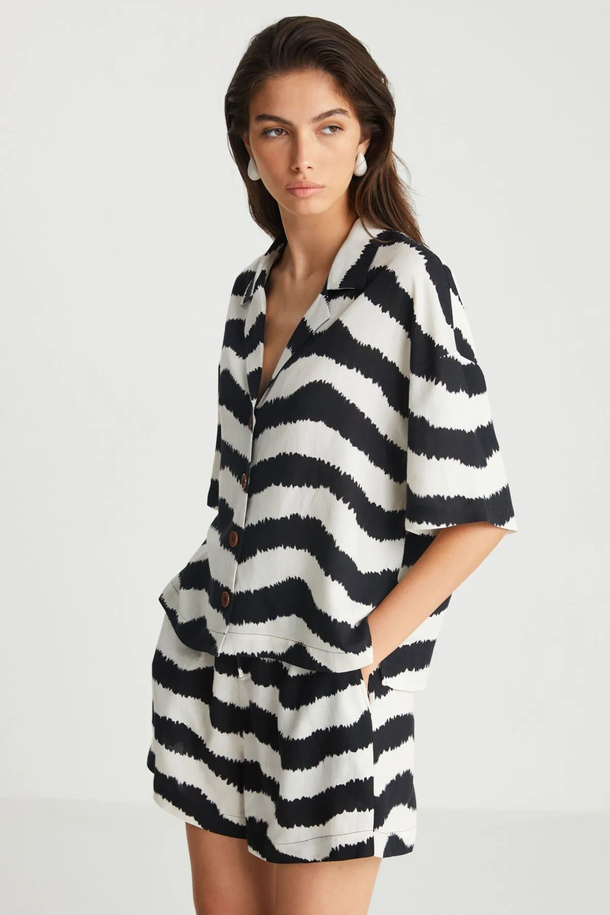 Zebra Print Multicolor Shorts